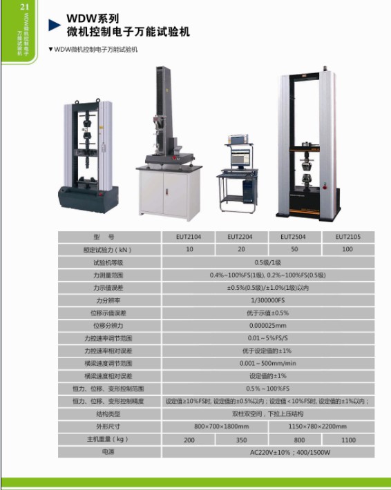 WDW系列微機控制電子萬能試驗機